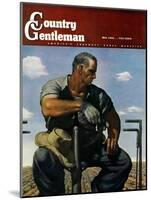 "Farmer on Tractor," Country Gentleman Cover, May 1, 1944-Robert Riggs-Mounted Giclee Print
