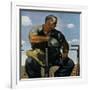 "Farmer on Tractor,"May 1, 1944-Robert Riggs-Framed Giclee Print