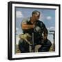 "Farmer on Tractor,"May 1, 1944-Robert Riggs-Framed Giclee Print