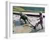 Farmer Ploughing Flooded Rice Field, Central Area, Island of Bali, Indonesia, Southeast Asia-Bruno Morandi-Framed Photographic Print