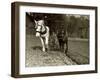 Farmer Ploughing His Field with Horses-null-Framed Photographic Print