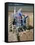 Farmer Ploughing Near Sonning Common, Oxfordshire, England, United Kingdom-Robert Francis-Framed Stretched Canvas