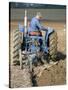 Farmer Ploughing Near Sonning Common, Oxfordshire, England, United Kingdom-Robert Francis-Stretched Canvas