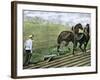 Farmer Plowing Sod with a Team of Horses, c.1800-null-Framed Giclee Print