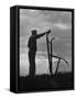 Farmer Plowing the Fields-Ed Clark-Framed Stretched Canvas