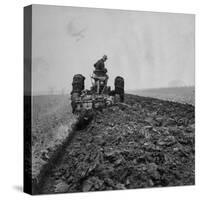 Farmer Plowing with a Tractor on an Iowa Farm-Gordon Parks-Stretched Canvas