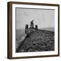 Farmer Plowing with a Tractor on an Iowa Farm-Gordon Parks-Framed Photographic Print