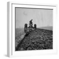 Farmer Plowing with a Tractor on an Iowa Farm-Gordon Parks-Framed Photographic Print