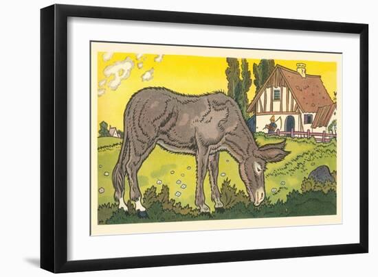 Farmer's Donkey-Hauman-Framed Art Print