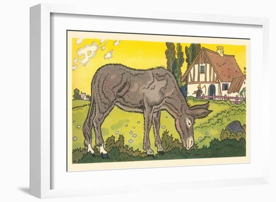 Farmer's Donkey-Hauman-Framed Art Print