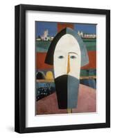 Farmer's Head-Kasimir Malevich-Framed Giclee Print