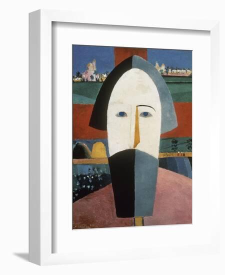 Farmer's Head-Kasimir Malevich-Framed Giclee Print