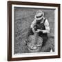 Farmer Straining Grain Through His Fingers-Bernard Hoffman-Framed Photographic Print