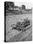 Farmer Using Jeep as a Cultivator in Demonstration of Postwar Uses for Military Vehicles-null-Stretched Canvas