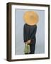 Farmer Wearing Bamboo Hat, Yunnan Province, China-Keren Su-Framed Photographic Print