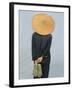 Farmer Wearing Bamboo Hat, Yunnan Province, China-Keren Su-Framed Photographic Print