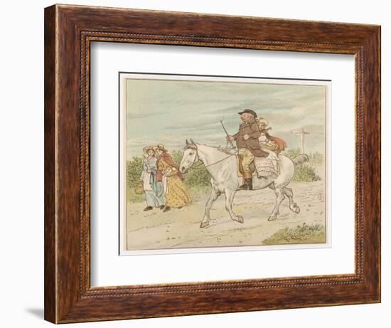 Farmer Went Trotting Upon His Grey Mare Bumpety Bumpety Bump-Randolph Caldecott-Framed Art Print