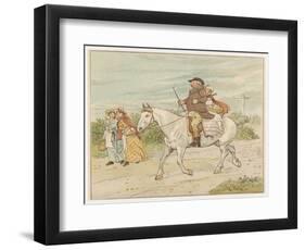 Farmer Went Trotting Upon His Grey Mare Bumpety Bumpety Bump-Randolph Caldecott-Framed Art Print