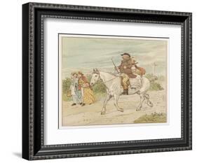 Farmer Went Trotting Upon His Grey Mare Bumpety Bumpety Bump-Randolph Caldecott-Framed Art Print