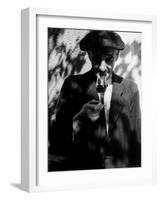 Farmer Who Has Brought His Grapes to the Hennessy and Co. Distillery Sampling Some Brandy-Gjon Mili-Framed Photographic Print