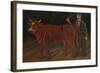 Farmer with Bull, 1916-Niko Pirosmani-Framed Giclee Print