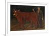 Farmer with Bull, 1916-Niko Pirosmani-Framed Giclee Print