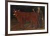 Farmer with Bull, 1916-Niko Pirosmani-Framed Giclee Print