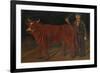 Farmer with Bull, 1916-Niko Pirosmani-Framed Giclee Print