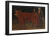 Farmer with Bull, 1916-Niko Pirosmani-Framed Giclee Print