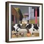 Farmer with Cows, 1992-Reg Cartwright-Framed Giclee Print