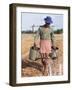 Farmer with Watering Cans, Cambodia, Indochina, Southeast Asia-Tim Hall-Framed Photographic Print