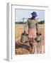 Farmer with Watering Cans, Cambodia, Indochina, Southeast Asia-Tim Hall-Framed Photographic Print