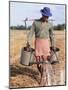 Farmer with Watering Cans, Cambodia, Indochina, Southeast Asia-Tim Hall-Mounted Photographic Print