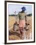 Farmer with Watering Cans, Cambodia, Indochina, Southeast Asia-Tim Hall-Framed Photographic Print