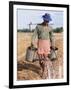 Farmer with Watering Cans, Cambodia, Indochina, Southeast Asia-Tim Hall-Framed Photographic Print