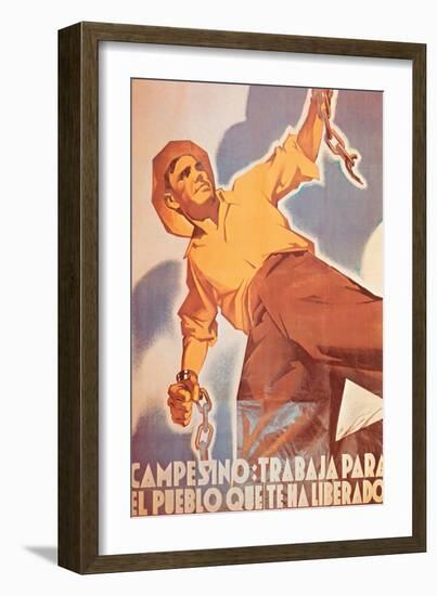 Farmer, Work for the People Who Have Feed You-Office of Propaganda-Framed Art Print