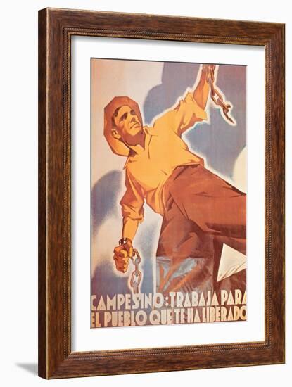 Farmer, Work for the People Who Have Feed You-Office of Propaganda-Framed Art Print