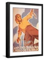 Farmer, Work for the People Who Have Feed You-Office of Propaganda-Framed Art Print