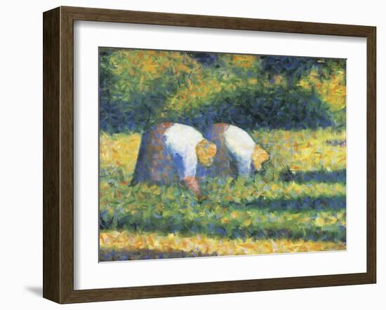 Farmers at Work, 1882-Georges Seurat-Framed Giclee Print