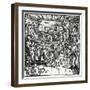 Farmers Feast, Woodcut, Germany, 16th Century-null-Framed Giclee Print