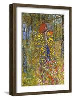 Farmers Garden with Crucifix-Gustav Klimt-Framed Art Print