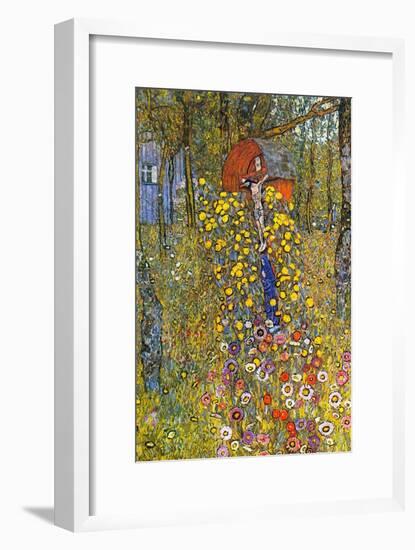 Farmers Garden with Crucifix-Gustav Klimt-Framed Art Print