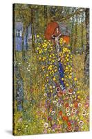 Farmers Garden with Crucifix-Gustav Klimt-Stretched Canvas