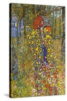 Farmers Garden with Crucifix-Gustav Klimt-Stretched Canvas