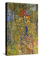 Farmers Garden with Crucifix-Gustav Klimt-Stretched Canvas