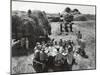 Farmers Having Lunch Brought and Served by Wives During Harvest of Spring Wheat in Wheat Farm-Gordon Coster-Mounted Photographic Print
