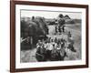 Farmers Having Lunch Brought and Served by Wives During Harvest of Spring Wheat in Wheat Farm-Gordon Coster-Framed Photographic Print