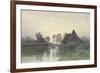 Farmers' Homes on the Water in Morning Mist, Ca. 1848-1903-Paul Joseph Constantin Gabriel-Framed Premium Giclee Print