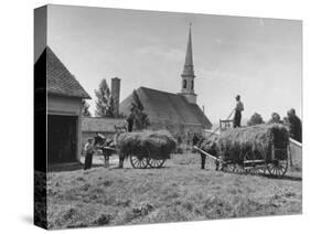 Farmers Paying Tithes with Hay-John Phillips-Stretched Canvas