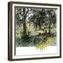 Farmers Picking Apples in the Fall, c.1800-null-Framed Giclee Print